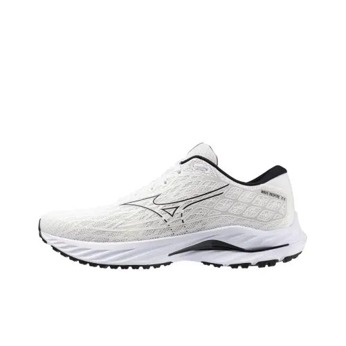 Mizuno Wave Inspire 20 Противоскользящий устойчивый к истиранию низкий топ повседневная беговая обувь мужская серо-белая