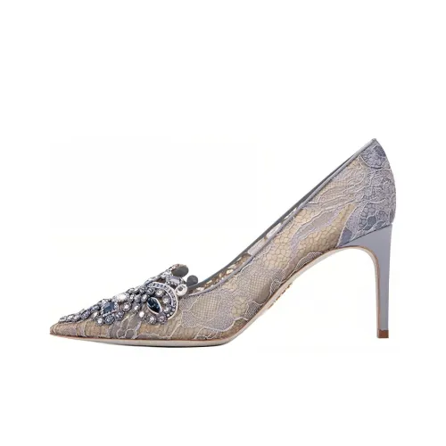 RENE CAOVILLA Узкий каблук высокий каблук 8 см женский джинсовый синий