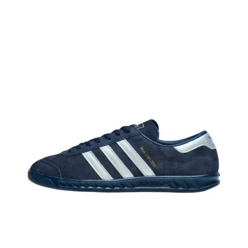 Adidas Originals Hamburg Slip-Resistant Abrasion-Resistant Low Top Skateboard Shoes Unisex Marine Blue Adidas Originals Hamburg Slip-Resistant Abrasion-Resistant Низкие Кроссовки для Скейтбординга Унисекс Морской Синий