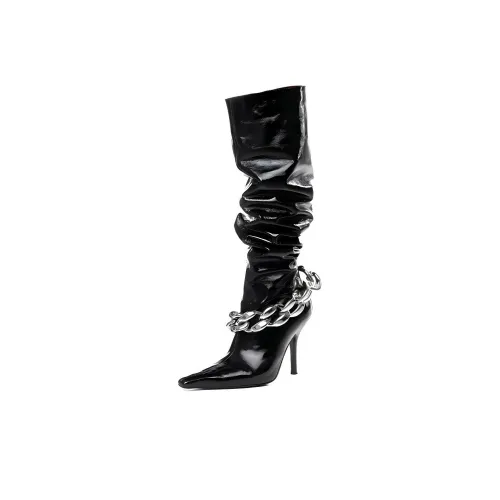 Nina Zarqua Chloe Колено Высокие сапоги 9,5 см Женские Черный
