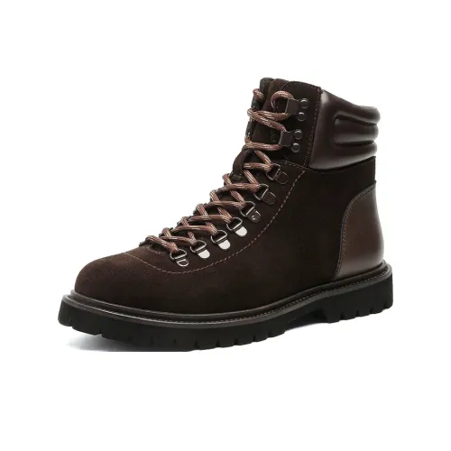 WEISHIBANGWEI Короткий Мартин Boot Мужской Кофе