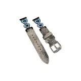 Чёрный Синий Сердце Чёрный Серый Деним-Кожаный Ремешок