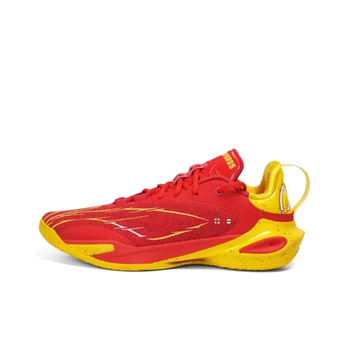 LINING Flash Strike 11 Баскетбольные кроссовки Низкий топ Красный Мужской