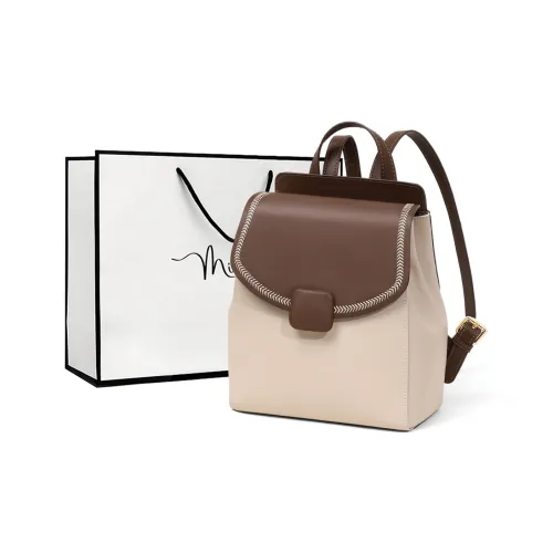 MILLIE'S Рюкзак из коровьей кожи стандартный белый для женщин и кофейный