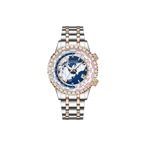 GUANQIN GJ16425.MGD Механический механизм ремешок из нержавеющей стали мужские часы синий циферблат