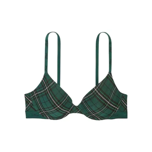 Victoria's Secret Розовый Wear Everywhere Бюстгальтер Женские Зеленая Клетка