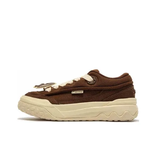 361° Shortbread Slip-resistant Abrasion-resistant MID Топ Скейтборд Кроссовки Женские Коричнево-бежевые