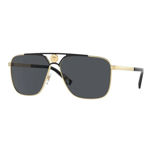 VERSACE Металл Aviator Солнцезащитные очки Мужские Золотые