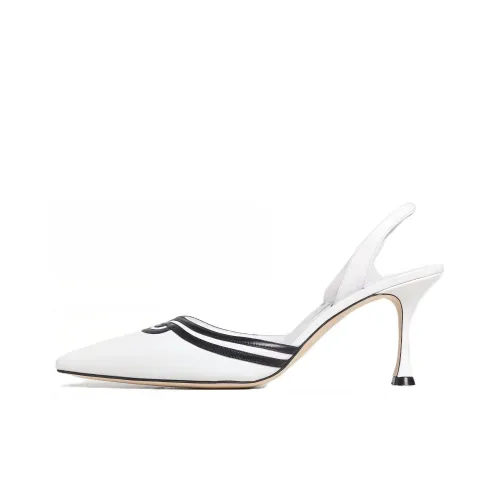 MANOLO BLAHNIK Chongasli Высокие каблуки Женские Белые