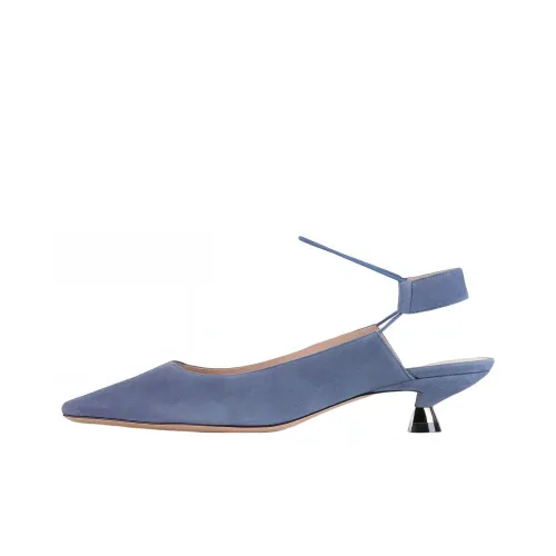 EMPORIO ARMANI Конусный каблук MID Низкий каблук Обувь Женская Haze Синий