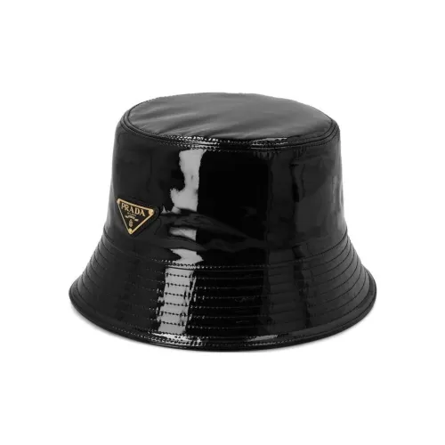 PRADA Lambskin Bucket Hats Women's Black