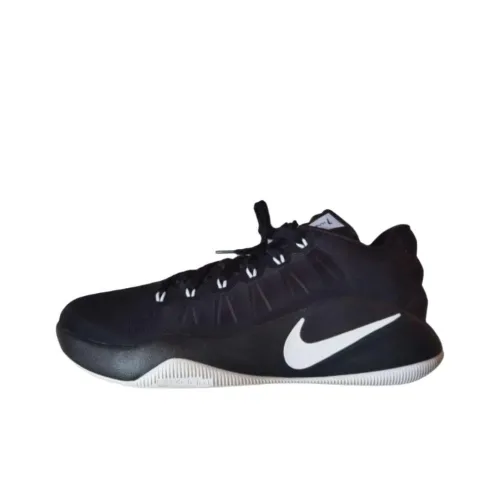 Nike Hyperdunk 2016 Slip-resistant Abrasion-resistant Low-top Баскетбольные кроссовки Мужские Черно-белые