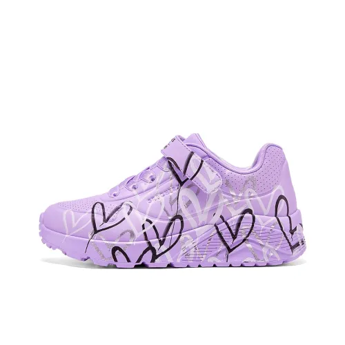 Skechers Kids Противоскользящий Устойчивый к истиранию Низкий Топ Детские Скейтбординги Лаванда Многоцветный Детский