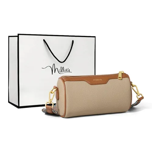 MILLIE'S Коровья кожа с синтетической кожей подушка сумка подмышечная сумка на плечо обычная женская слоновая серый