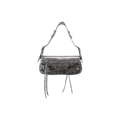 Balenciaga Le Cagole Овечья шкура Сумка на плечо Женская серебряная