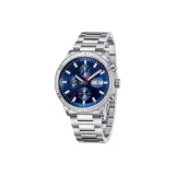 Белый чехол, синий циферблат, серебряный стальной браслет - см-YLYS