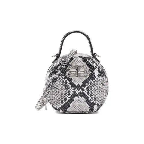 Balenciaga Сумка через плечо из коровьей кожи переносная мини женская черно-белая многоцветная