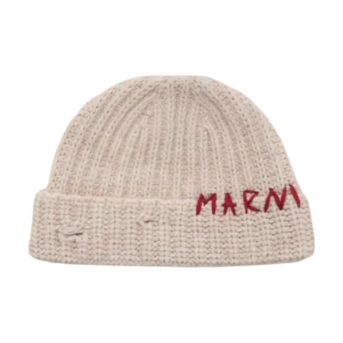 MARNI Шерстяные Бини Унисекс Бежевый