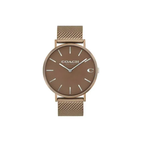 COACH Charles Collection Мужские часы Кварцевый механизм Ремешок из нержавеющей стали 34 мм Розовое золото Циферблат часов Мужские часы