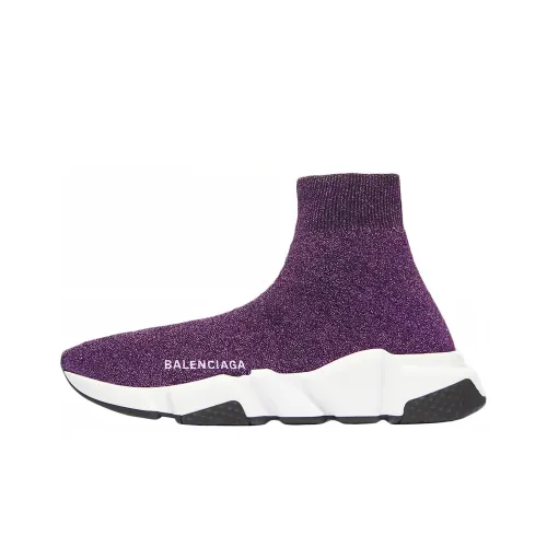 Balenciaga Speed High Топ Повседневная обувь Женская Фиолетовая