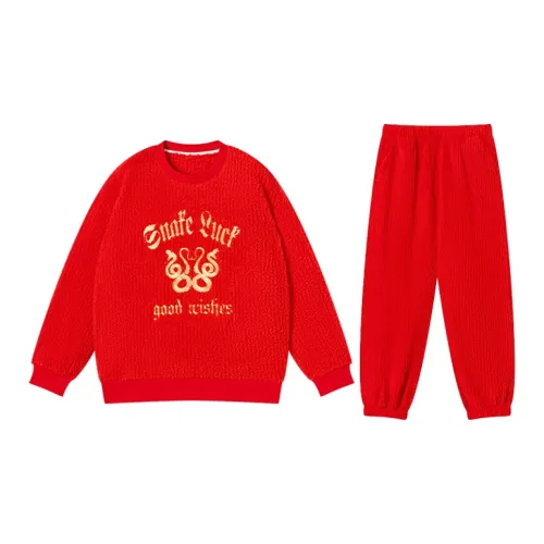 DGG Pajama Комплект Унисекс Happy Красный