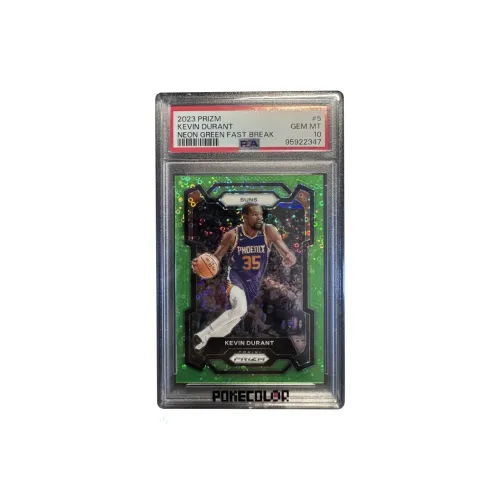 PANINI 2023 24 Prizm Цвет KD PSA10 Зеленый Пузырьки 5 Strand Голографическая карта Спортивные карты 1 шт
