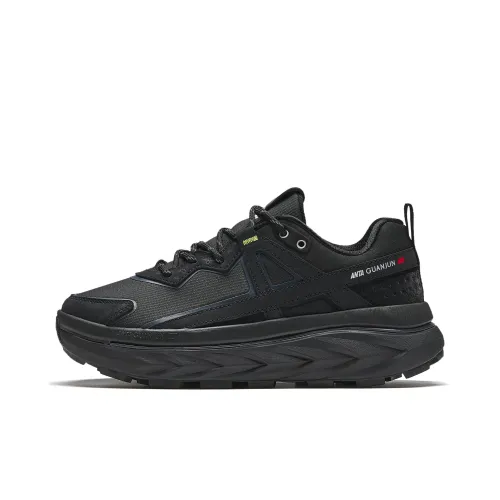 ANTA Open Mountain V2 противоскользящий устойчивый к истиранию дышащий низкий топ уличная обувь Женская базовая Черный