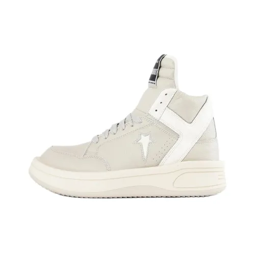 Rick Owens DRKSHDW Повседневные Высокие Кроссовки Бежевого Цвета Унисекс