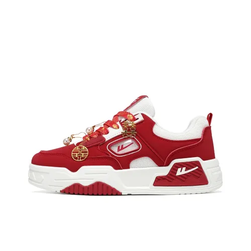 Warrior Бордо Красный Slip-Resistant Abrasion-Resistant Низкий Топ Скейтборд Кроссовки Unisex Китай Красный