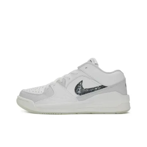 Джордан Stadium 90 Slip Resistant Abrasion Resistant Низкий Топ Детские Баскетбольные Кроссовки Белый