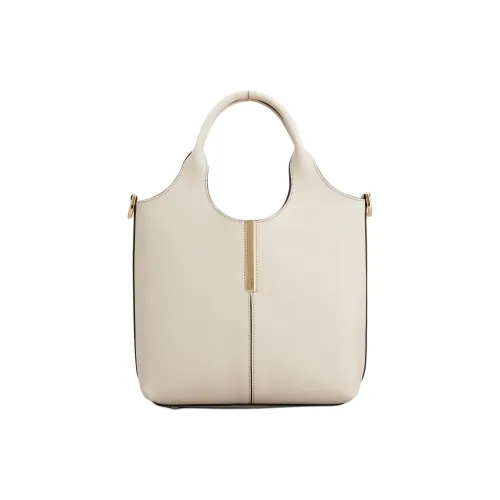 TOD'S Телячья кожа Тоут Сумка Сумка для покупок Сумка на плечо Сумка Маленькая Женская Белая