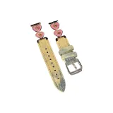 Золото Розовый Сердце Желтый Зеленый Деним-Кожа Ремешок