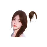 S-Line Внешняя Чёлка "Восьмёрка" [Мокко-25см] Полностью Настоящие Волосы