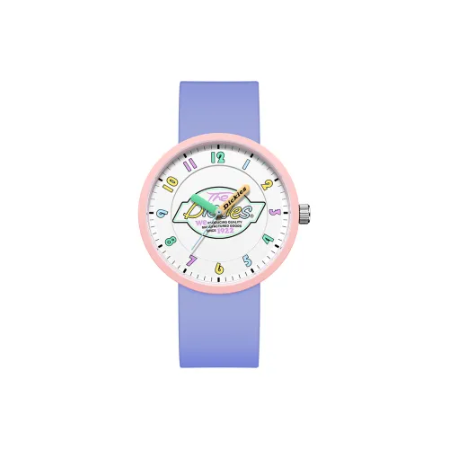 Dickies Женские часы Кварцевый механизм Силиконовый ремешок Белый циферблат