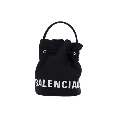 Balenciaga Холст Ведрообразная Сумка Плечевая Сумка Женская Черная