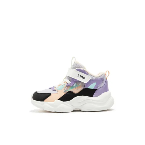 XTEP Противоскользящая Устойчивая к износу Детская Хлопковая Обувь Светло-фиолетовый Ирисовый фиолетовый Детский