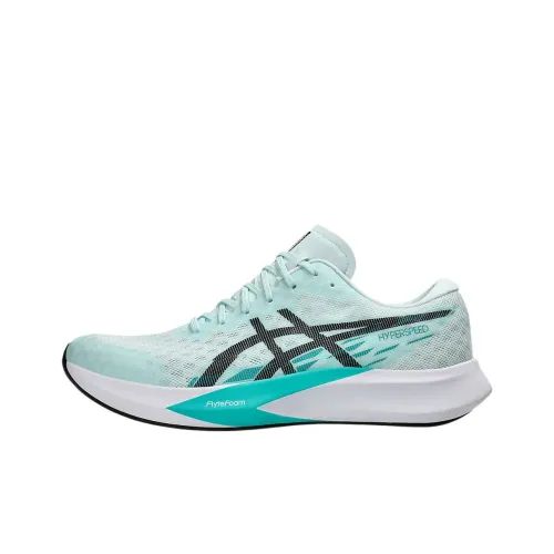 Asics HYPER SPEED 4 Устойчивый к истиранию Дышащий Отскок Низкий Топ Марафон Тренировки Race Беговые кроссовки Женские Циановый