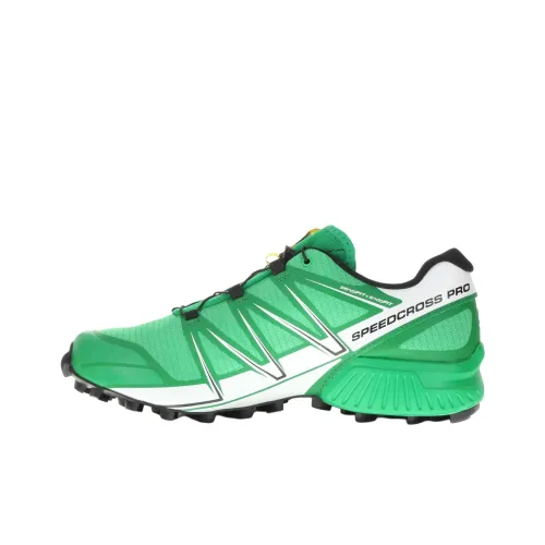 SALOMON SPEEDCROSS PRO Противоскользящие устойчивые к истиранию низкий топ беговые кроссовки мужские зеленые