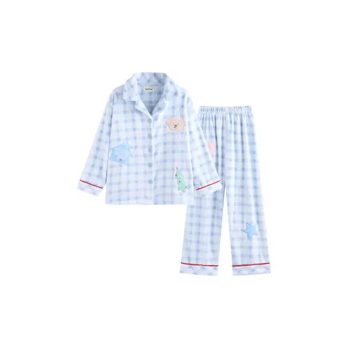 Wabi Town Пижамный комплект женский синий и белый