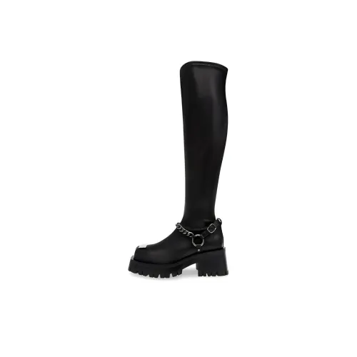 STEVE MADDEN Женские ботинки выше колена, черные