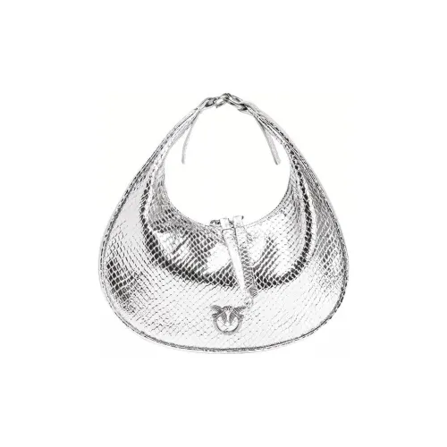 PINKO Brioche Коровья кожа Сумка через плечо сумка для женщин серебряная