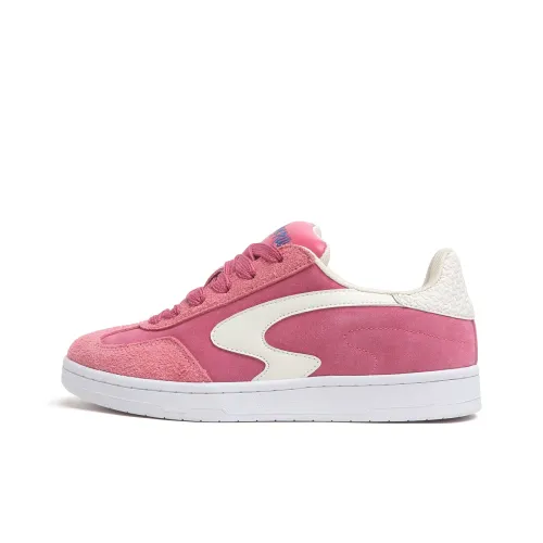 SINPERCO Slip-resistant Abrasion-resistant Low-top Skateboard Shoes Women's Magenta Pink