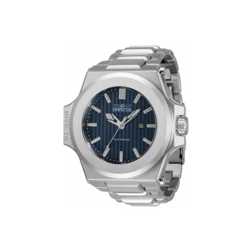INVICTA Мужские часы Кварцевый механизм Ремешок из нержавеющей стали 58 мм Синий циферблат