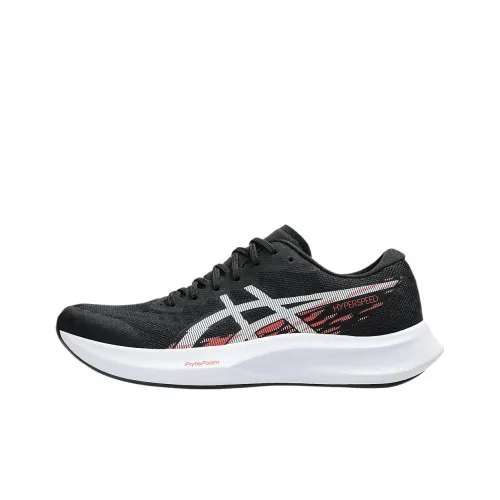 ASICS HYPER SPEED 4 Устойчивый к истиранию Низкий Топ Резиновый FLYTEFOAM Беговые кроссовки Женские Черный