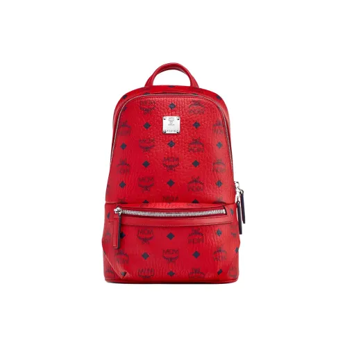 MCM Klassik Visetos Покрытый холст с кожей наппа цветовая комбинация маленькая сумка через плечо женский красный