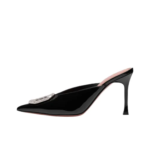 AMINA MUADDI противоскользящие домашние тапочки 9 см женские черные