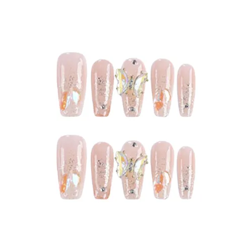 Song Biography Утонченный Металл 3D-эффект Осветляющий Лак для ногтей 25mm Средний LADDER Шампанское Телесный Металл