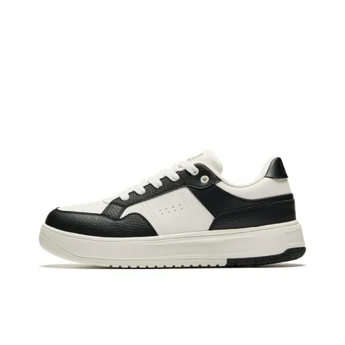 ANTA Broken Bamboo Устойчивый к истиранию Легкий Увеличивающий Высоту Низкий Топ Скейтборд Кроссовки Мужские Белый Черный