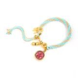 Красный браслет-шнурок "Бог богатства"