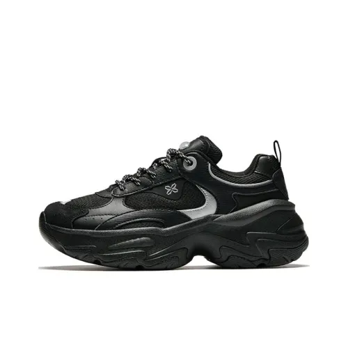 ANTA Износостойкое покрытие Легкий Низкий топ Повседневная обувь Женская Черный